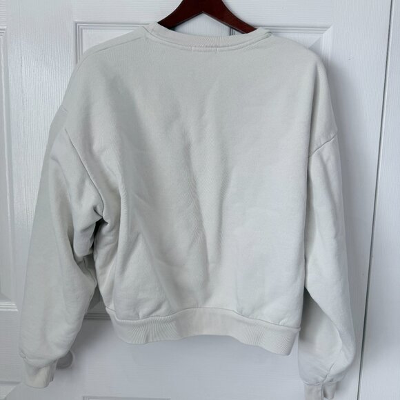 Madhappy Campus Fleece Oversized Optic White Crewneck Sweatshirt. XS can fit M - Picture 6 of 6